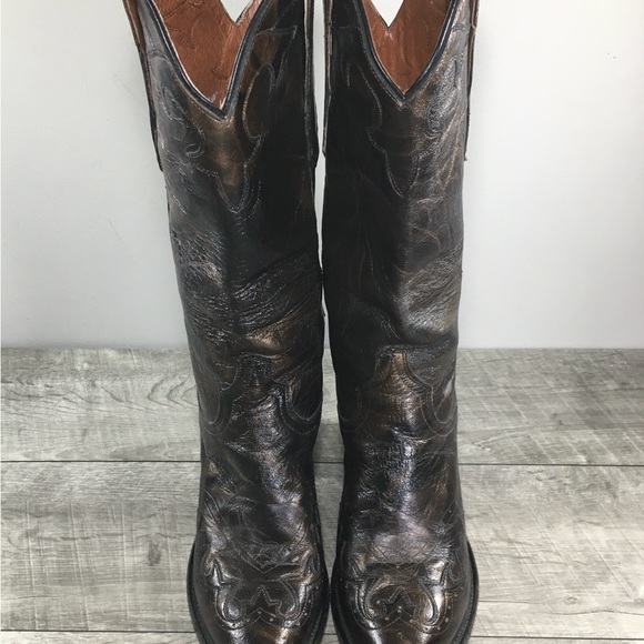 Dan Post DP3245 El Paso Collection Leather Cowboy Western Womens Boots Size 7.5 - Picture 4 of 11
